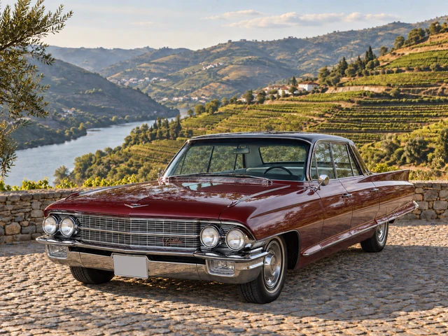 Red 1961 Cadillac Fleetwood Sixty Special from the DVT fleet in the Douro Valley
